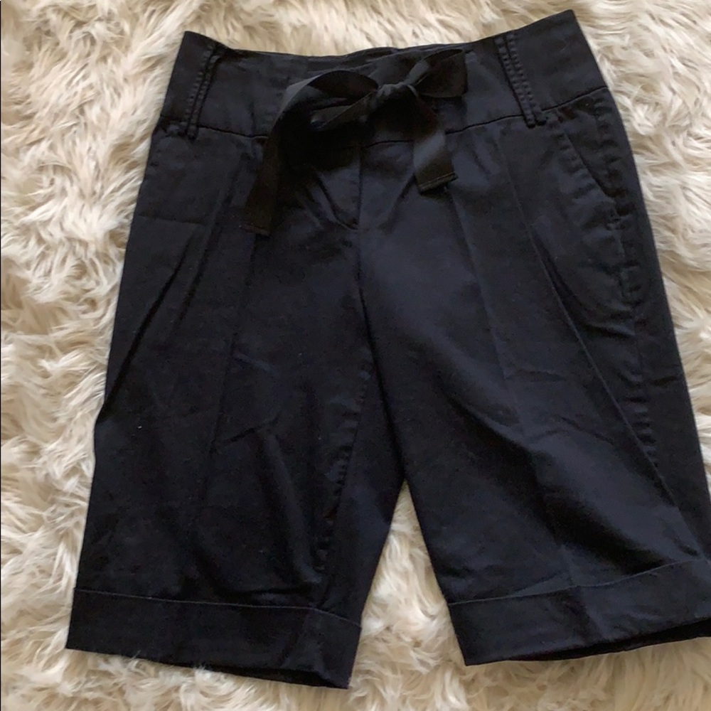 Black tie shorts